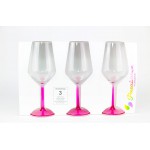 Pasabahce wine pink 3pcs